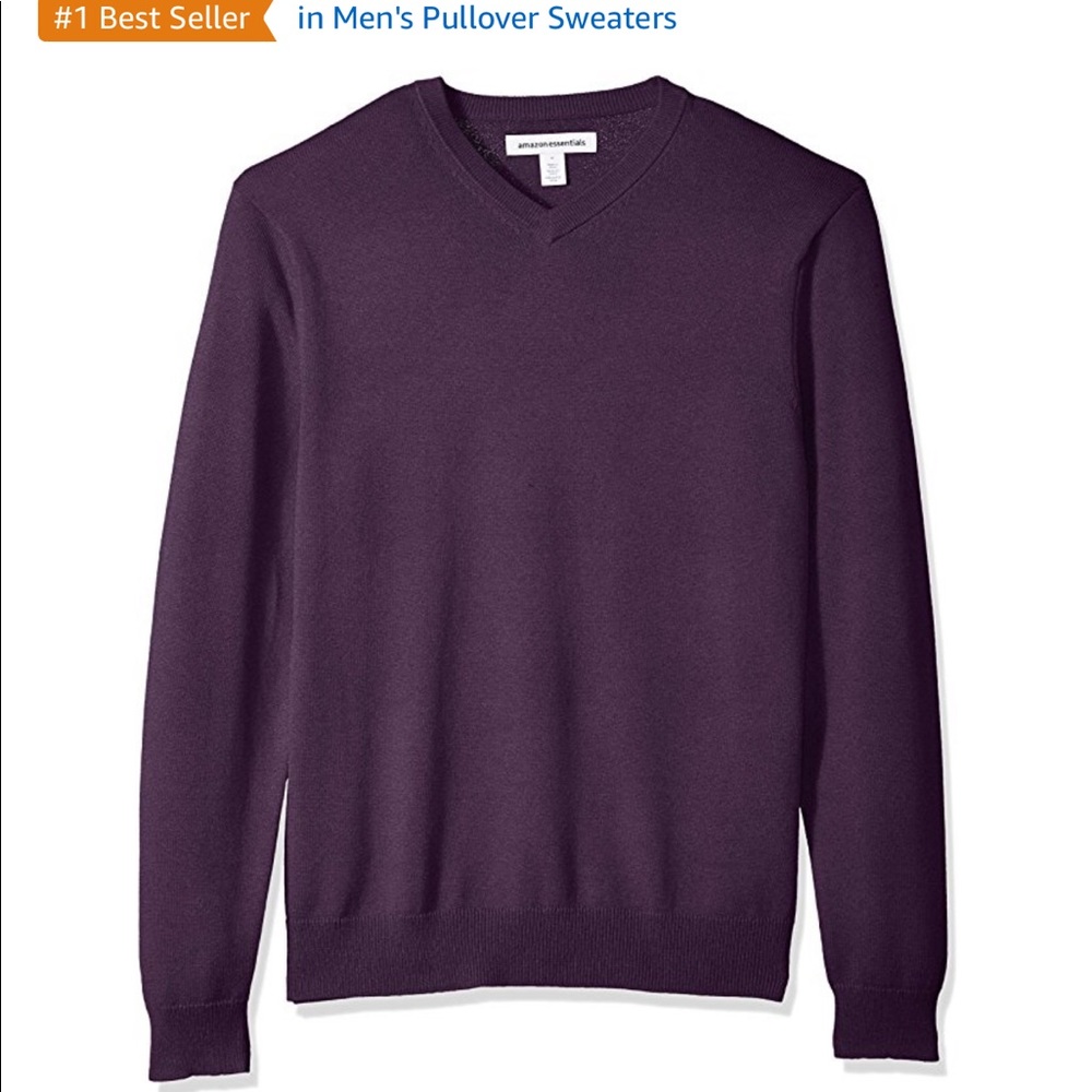 Men’s amazon essentials eggplant colored sweater